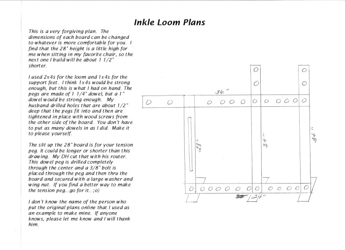 Free Inkle Loom Plans